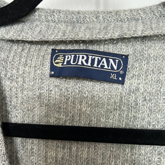 Vintage Gray Wool Grandpa Sweater Vest Size XL - Picture 2 of 3